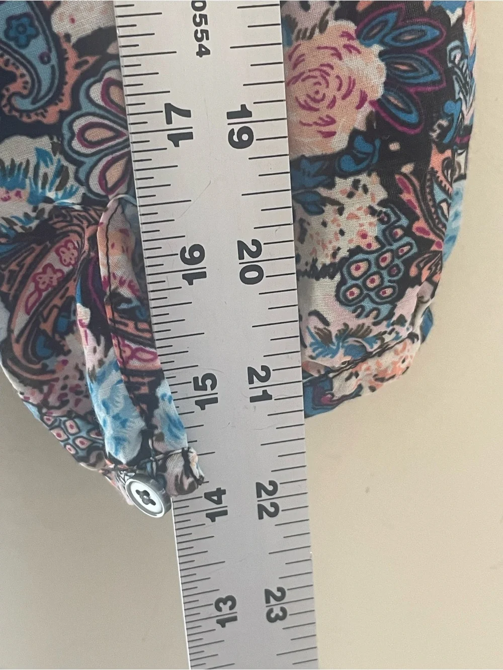 J Crew Ruffle Top Sz M Long Sleeve Blue Pink Paisley Floral Cotton Silk Bohemian
